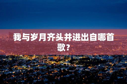 我与岁月齐头并进出自哪首歌？