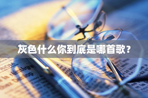 灰色什么你到底是哪首歌？