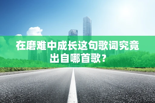 在磨难中成长这句歌词究竟出自哪首歌？