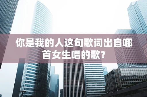你是我的人这句歌词出自哪首女生唱的歌？