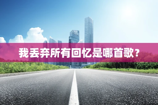 我丢弃所有回忆是哪首歌？
