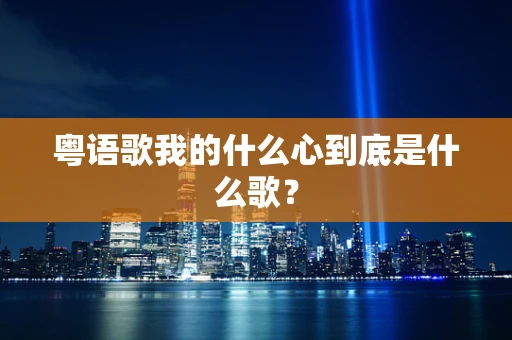 粤语歌我的什么心到底是什么歌？