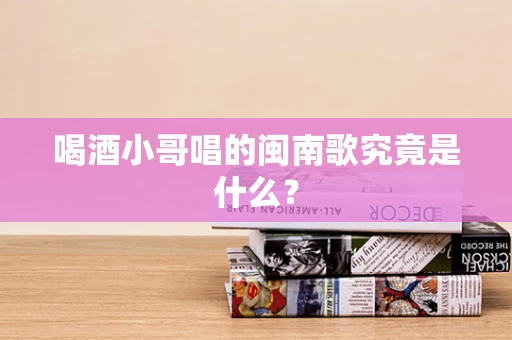 喝酒小哥唱的闽南歌究竟是什么？