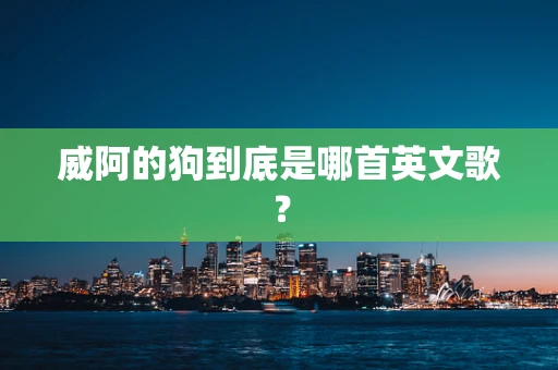 威阿的狗到底是哪首英文歌？
