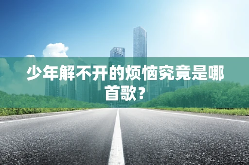 少年解不开的烦恼究竟是哪首歌？