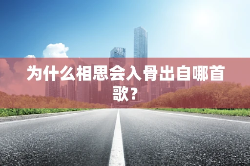 为什么相思会入骨出自哪首歌？