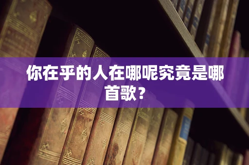 你在乎的人在哪呢究竟是哪首歌？