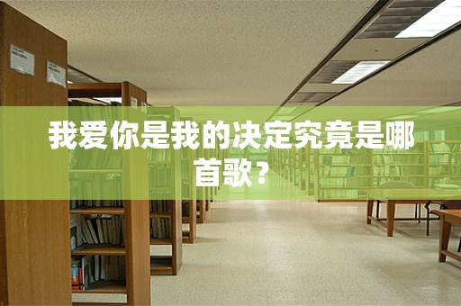 我爱你是我的决定究竟是哪首歌？
