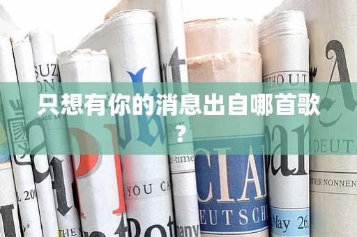 只想有你的消息出自哪首歌？