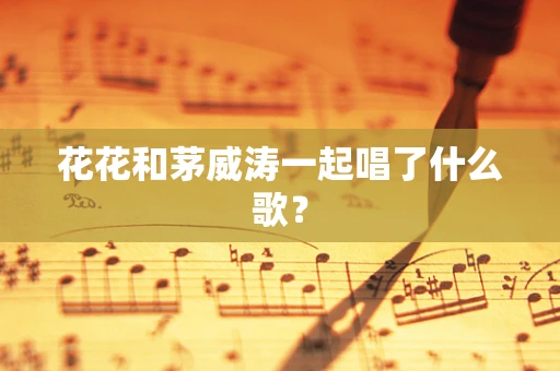 花花和茅威涛一起唱了什么歌？
