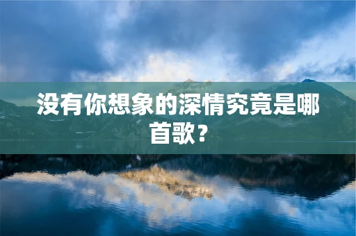 没有你想象的深情究竟是哪首歌？