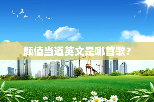 颜值当道英文是哪首歌？