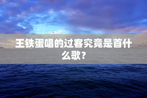 王铁蛋唱的过客究竟是首什么歌？