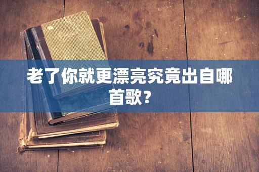 老了你就更漂亮究竟出自哪首歌？