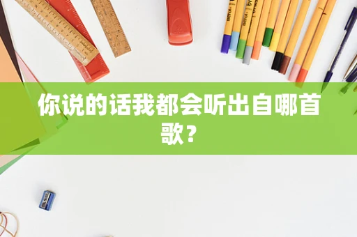 你说的话我都会听出自哪首歌？