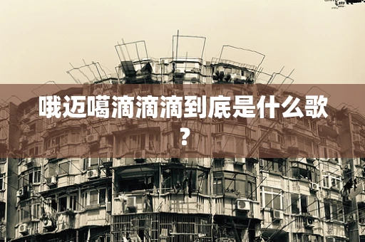 哦迈噶滴滴滴到底是什么歌？