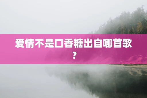 爱情不是口香糖出自哪首歌？
