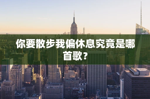 你要散步我偏休息究竟是哪首歌？