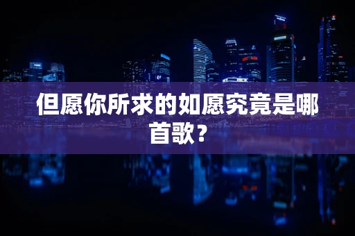 但愿你所求的如愿究竟是哪首歌？