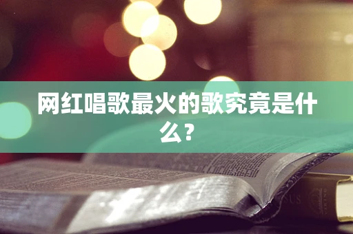网红唱歌最火的歌究竟是什么？