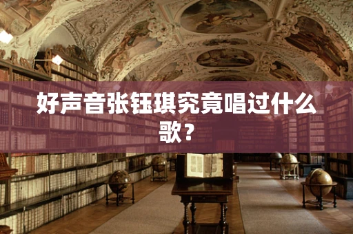 好声音张钰琪究竟唱过什么歌？