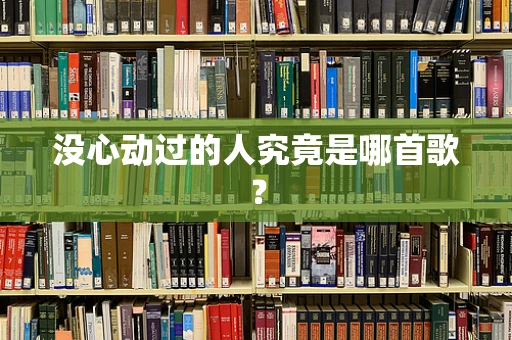 没心动过的人究竟是哪首歌？