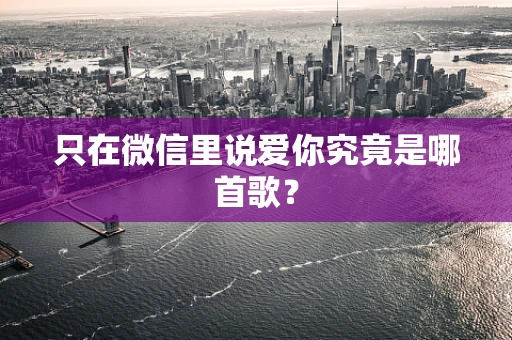 只在微信里说爱你究竟是哪首歌？