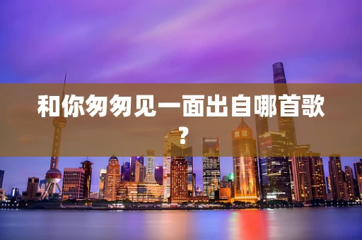 和你匆匆见一面出自哪首歌？