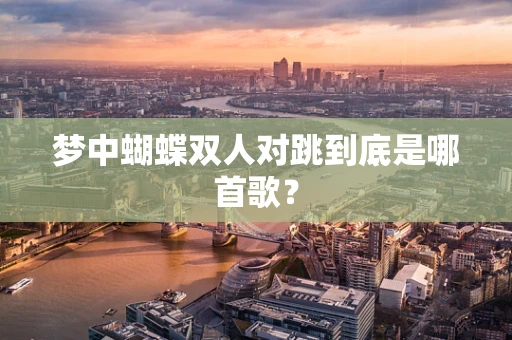 梦中蝴蝶双人对跳到底是哪首歌？