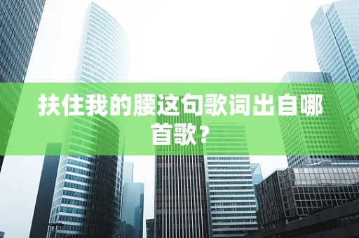 扶住我的腰这句歌词出自哪首歌？