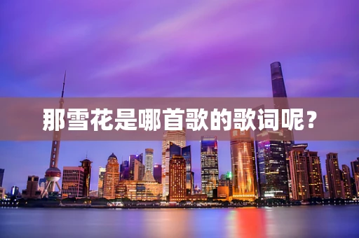 那雪花是哪首歌的歌词呢？