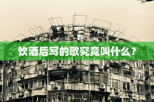 饮酒后写的歌究竟叫什么？