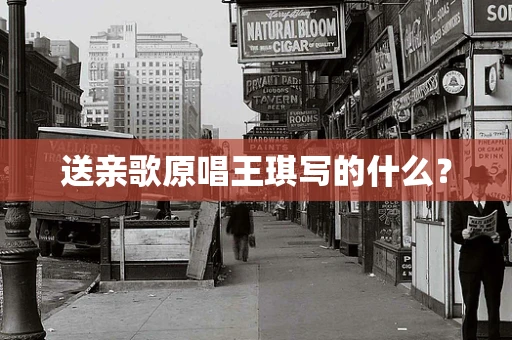 送亲歌原唱王琪写的什么？