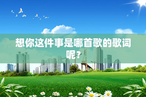 想你这件事是哪首歌的歌词呢？