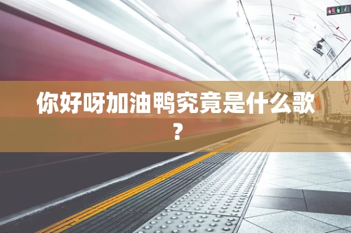 你好呀加油鸭究竟是什么歌？