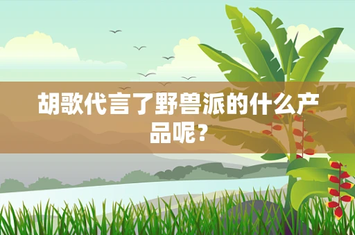 胡歌代言了野兽派的什么产品呢？