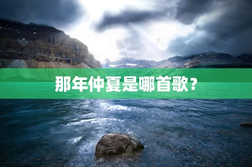 那年仲夏是哪首歌？