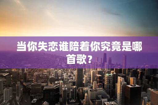 当你失恋谁陪着你究竟是哪首歌？