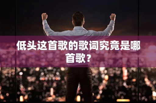 低头这首歌的歌词究竟是哪首歌？