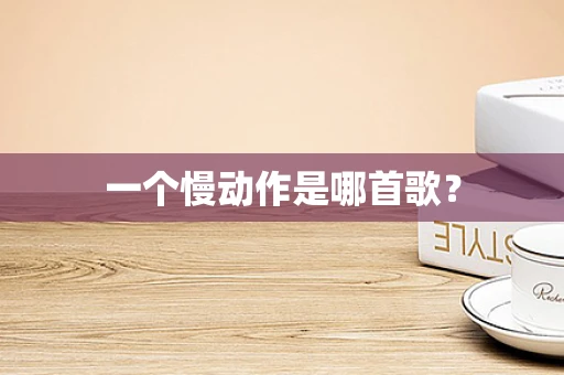 一个慢动作是哪首歌？