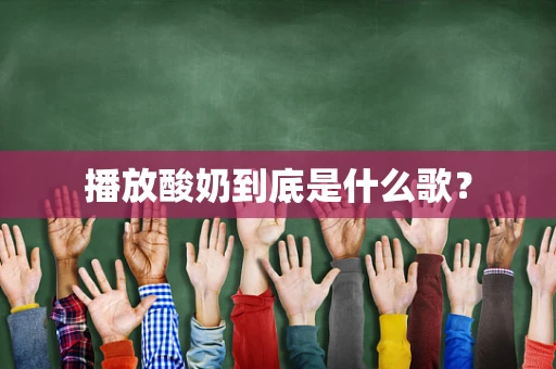 播放酸奶到底是什么歌？