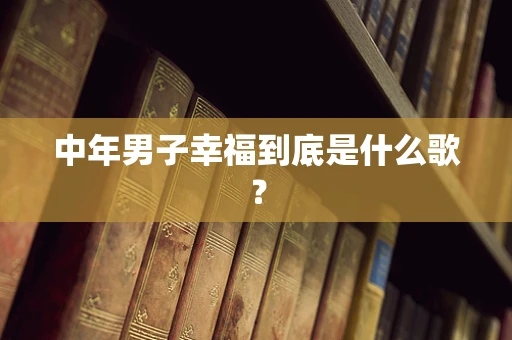 中年男子幸福到底是什么歌？