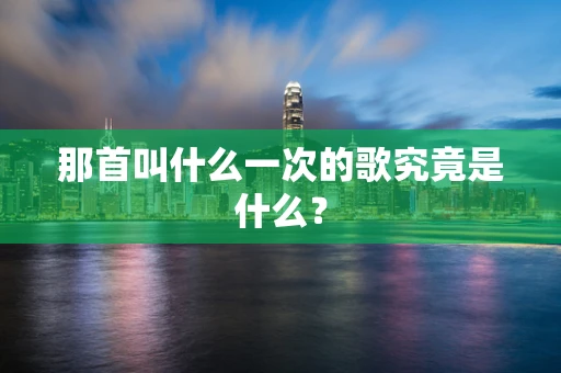 那首叫什么一次的歌究竟是什么？