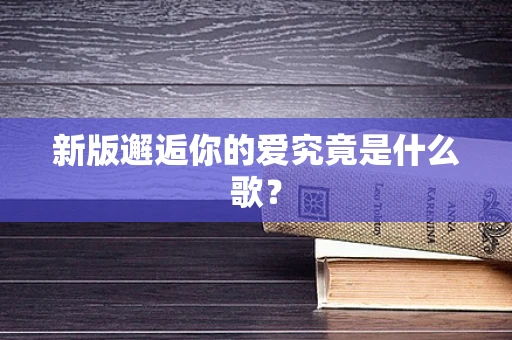 新版邂逅你的爱究竟是什么歌？