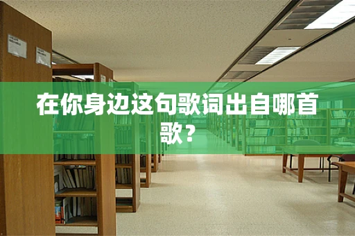 在你身边这句歌词出自哪首歌？