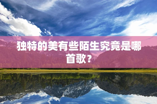 独特的美有些陌生究竟是哪首歌？