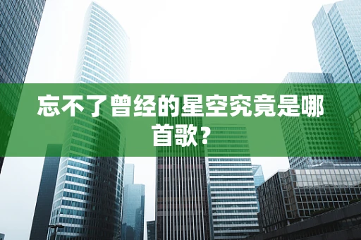 忘不了曾经的星空究竟是哪首歌？