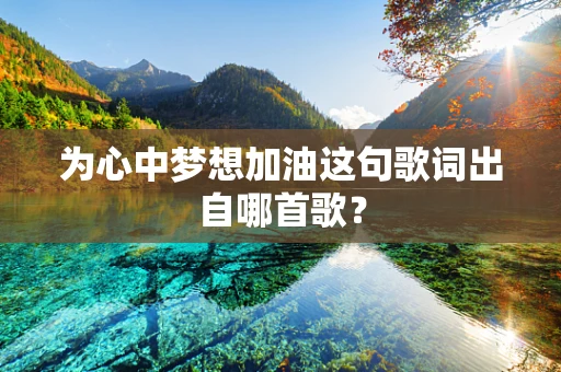 为心中梦想加油这句歌词出自哪首歌？