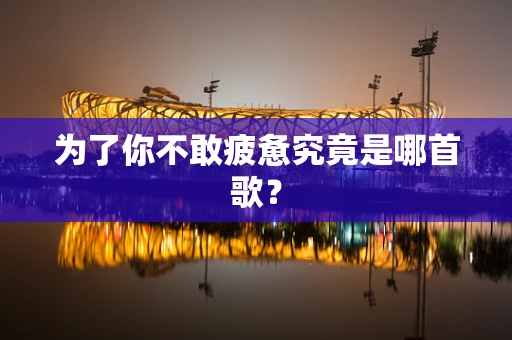 为了你不敢疲惫究竟是哪首歌？