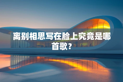 离别相思写在脸上究竟是哪首歌？